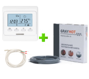 Нагрівальний кабель Gray Hot з терморегулятором Е51